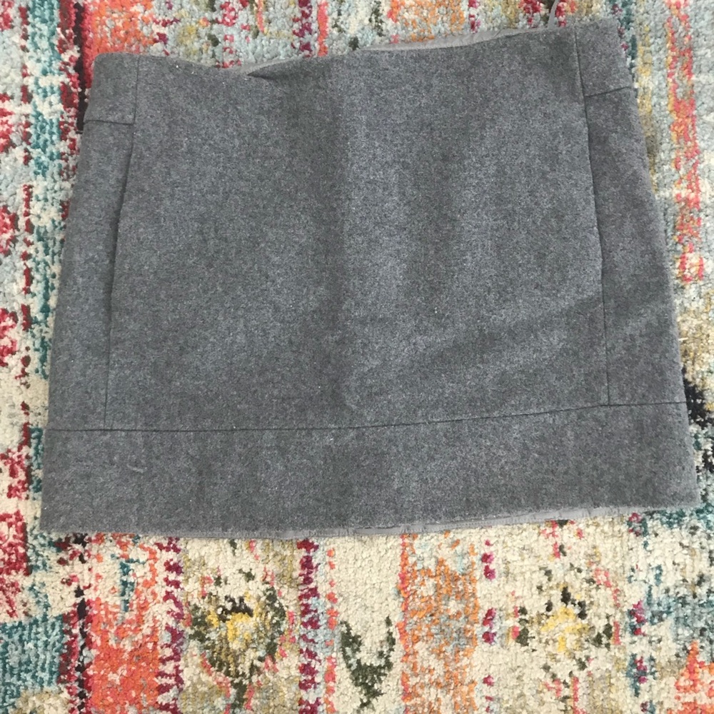 J. Crew Gray Wool Mini Skirt